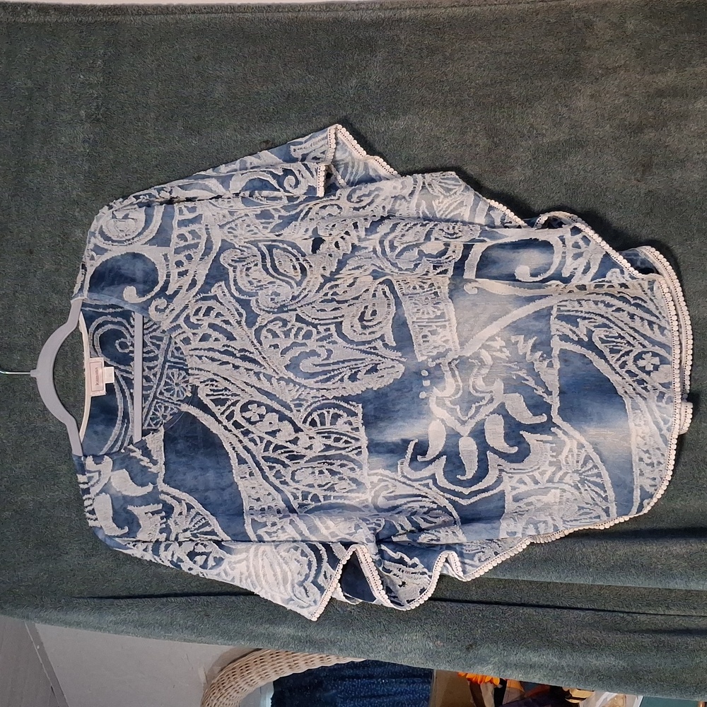 Blue Paisley Women's Top